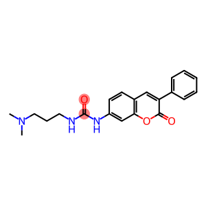 N-(3-Phenyl-2-oxo-2H-1-benzopyran-7-yl)-N'-[3-(N,N-dimethylamino)propyl]urea