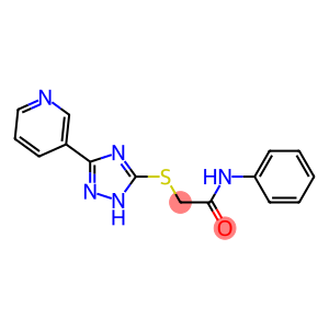 N-phenyl-2-{[3-(3-pyridinyl)-1H-1,2,4-triazol-5-yl]sulfanyl}acetamide