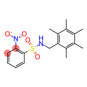 N1-(2,3,4,5,6-pentamethylbenzyl)-2-nitrobenzene-1-sulfonamide