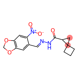 N'-({6-nitro-1,3-benzodioxol-5-yl}methylene)spiro[2.3]hexane-1-carbohydrazide