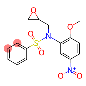 N-{5-nitro-2-methoxyphenyl}-N-(2-oxiranylmethyl)benzenesulfonamide