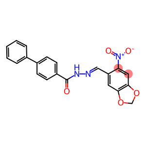 N'-({6-nitro-1,3-benzodioxol-5-yl}methylene)[1,1'-biphenyl]-4-carbohydrazide