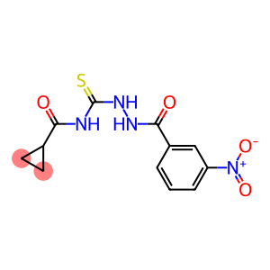 N1-{[2-(3-nitrobenzoyl)hydrazino]carbothioyl}cyclopropane-1-carboxamide