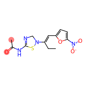 N-(5-(1-(5-NITROFURFURYLIDENE)PROPYL)-1,3,5-THIADIAZOL-2-YL)ACETAMIDE