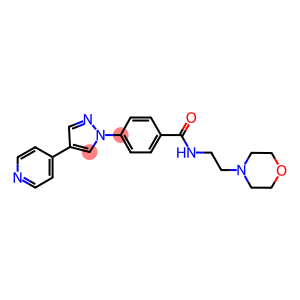 N-(2-MORPHOLINOETHYL)-4-[4-(PYRIDIN-4-YL)-1H-PYRAZOL-1-YL]BENZAMIDE