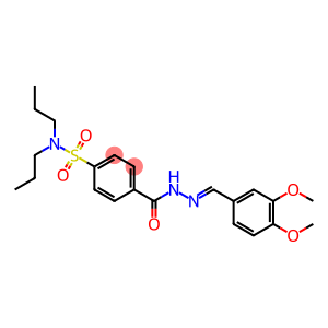 N1,N1-dipropyl-4-{[2-(3,4-dimethoxybenzylidene)hydrazino]carbonyl}benzene-1-sulfonamide