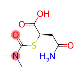 (+)-N,N-Dimethylthiocarbamic acid S-[(R)-1-carboxy-2-(aminocarbonyl)ethyl] ester