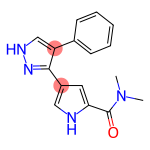 N,N-DIMETHYL-4-(4-PHENYL-1H-PYRAZOL-3-YL)-1H-PYRROLE-2-CARBOXAMIDE