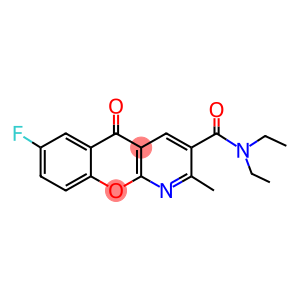 N,N-DIETHYL-7-FLUORO-2-METHYL-5-OXO-5H-CHROMENO[2,3-B]PYRIDINE-3-CARBOXAMIDE