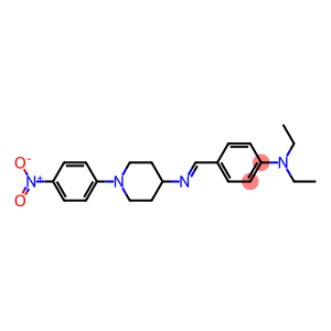 N,N-Diethyl-4-[[[1-(4-nitrophenyl)piperidin-4-yl]imino]methyl]aniline