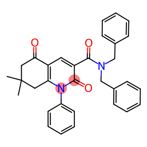 N,N-DIBENZYL-7,7-DIMETHYL-2,5-DIOXO-1-PHENYL-1,2,5,6,7,8-HEXAHYDRO-3-QUINOLINECARBOXAMIDE