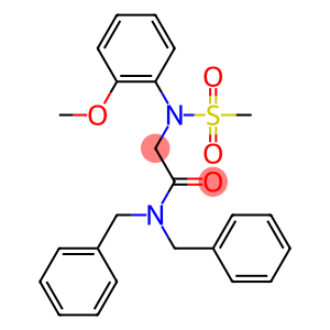 N,N-dibenzyl-2-[2-methoxy(methylsulfonyl)anilino]acetamide