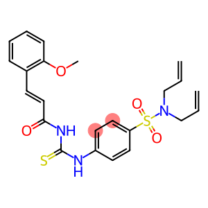 N,N-diallyl-4-[({[(E)-3-(2-methoxyphenyl)-2-propenoyl]amino}carbothioyl)amino]benzenesulfonamide