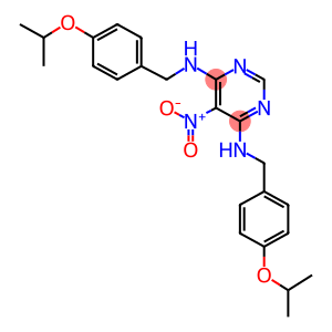 N4,N6-BIS(4-ISOPROPOXYBENZYL)-5-NITROPYRIMIDINE-4,6-DIAMINE