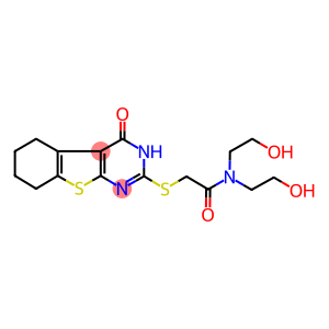 N,N-bis(2-hydroxyethyl)-2-[(4-oxo-3,4,5,6,7,8-hexahydro[1]benzothieno[2,3-d]pyrimidin-2-yl)sulfanyl]acetamide