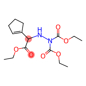 2-[N,N'-Bis(ethoxycarbonyl)hydrazino]-2-(1-cyclopenten-1-yl)acetic acid ethyl ester