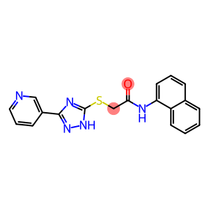 N-(1-naphthyl)-2-{[3-(3-pyridinyl)-1H-1,2,4-triazol-5-yl]sulfanyl}acetamide