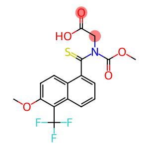 [N-(Methoxycarbonyl)-N-[thioxo[5-(trifluoromethyl)-6-methoxy-1-naphtyl]methyl]amino]acetic acid