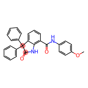 N-(4-Methoxyphenyl)-3,3-diphenyl-2-oxo-7-indolinecarboxamide