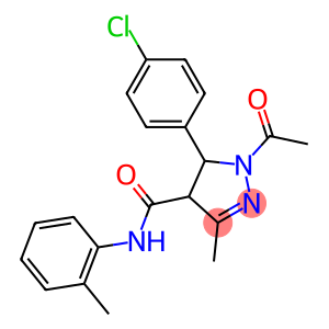 N-(2-Methylphenyl)-5-(4-chlorophenyl)-1-acetyl-4,5-dihydro-3-methyl-1H-pyrazole-4-carboxamide