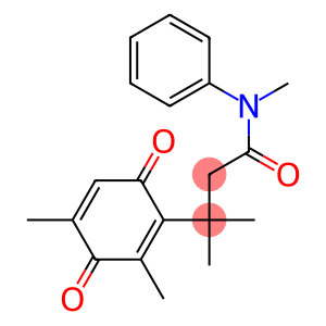 N-Methyl-N-phenyl-3,3-dimethyl-3-(2,4-dimethyl-3,6-dioxo-1,4-cyclohexadienyl)propanamide