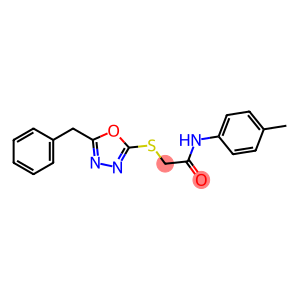 N-(4-Methylphenyl)-2-[(5-benzyl-1,3,4-oxadiazol-2-yl)thio]acetamide