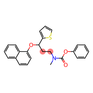 N-Methyl-N-phenyloxycarbonyl-3-(1-napthyloxy)-3-(2-thienyl)propylamine.