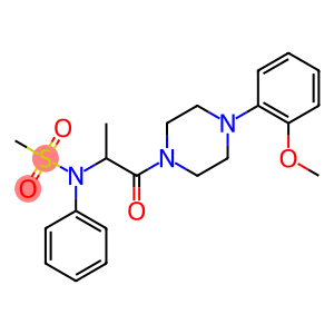 N-{2-[4-(2-methoxyphenyl)-1-piperazinyl]-1-methyl-2-oxoethyl}-N-phenylmethanesulfonamide