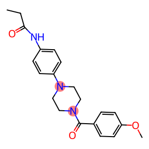 N-{4-[4-(4-methoxybenzoyl)-1-piperazinyl]phenyl}propanamide