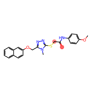 N-(4-methoxyphenyl)-2-({4-methyl-5-[(2-naphthyloxy)methyl]-4H-1,2,4-triazol-3-yl}sulfanyl)acetamide