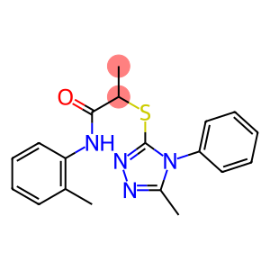 N-(2-methylphenyl)-2-[(5-methyl-4-phenyl-4H-1,2,4-triazol-3-yl)sulfanyl]propanamide