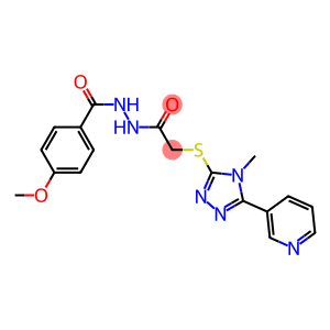 N'-(4-methoxybenzoyl)-2-{[4-methyl-5-(3-pyridinyl)-4H-1,2,4-triazol-3-yl]sulfanyl}acetohydrazide