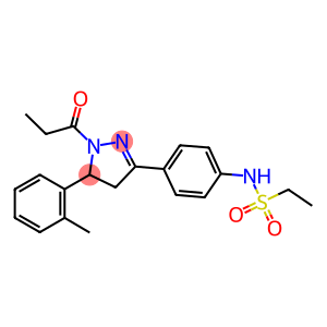 N-{4-[5-(2-methylphenyl)-1-propionyl-4,5-dihydro-1H-pyrazol-3-yl]phenyl}ethanesulfonamide