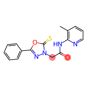 N-(3-methyl-2-pyridinyl)-2-(5-phenyl-2-thioxo-1,3,4-oxadiazol-3(2H)-yl)acetamide