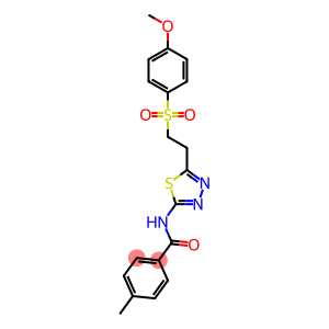 N-(5-{2-[(4-methoxyphenyl)sulfonyl]ethyl}-1,3,4-thiadiazol-2-yl)-4-methylbenzamide