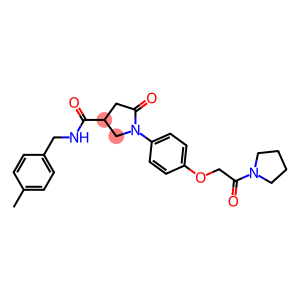 N-(4-methylbenzyl)-5-oxo-1-{4-[2-oxo-2-(1-pyrrolidinyl)ethoxy]phenyl}-3-pyrrolidinecarboxamide