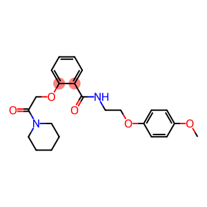 N-[2-(4-methoxyphenoxy)ethyl]-2-[2-oxo-2-(1-piperidinyl)ethoxy]benzamide