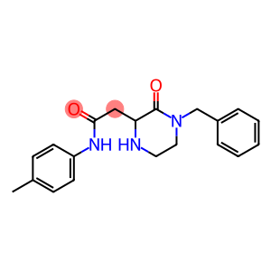 N1-(4-methylphenyl)-2-(4-benzyl-3-oxo-2-piperazinyl)acetamide