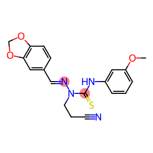 N1-(3-methoxyphenyl)-2-(1,3-benzodioxol-5-ylmethylidene)-1-(2-cyanoethyl)hydrazine-1-carbothioamide