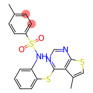 N1-{2-[(5-methylthieno[2,3-d]pyrimidin-4-yl)thio]phenyl}-4-methylbenzene-1- sulfonamide
