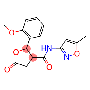 N3-(5-methylisoxazol-3-yl)-2-(2-methoxyphenyl)-5-oxotetrahydrofuran-3-carboxamide