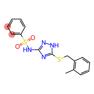 N-{5-[(2-methylbenzyl)sulfanyl]-1H-1,2,4-triazol-3-yl}benzenesulfonamide