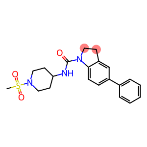 N-[1-(METHYLSULFONYL)PIPERIDIN-4-YL]-5-PHENYLINDOLINE-1-CARBOXAMIDE