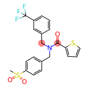 N-[4-(METHYLSULPHONYL)BENZYL]-N-[3-(TRIFLUOROMETHYL)BENZYL]THIOPHENE-2-CARBOXAMIDE