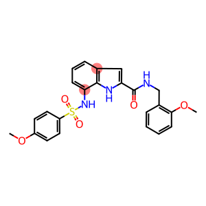 N-(2-METHOXYBENZYL)-7-[((4-METHOXYPHENYL)SULPHONYL)AMINO]-(1H)-INDOLE-2-CARBOXAMIDE