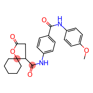 N-{4-[(4-METHOXYANILINO)CARBONYL]PHENYL}-2-OXO-1-OXASPIRO[4.5]DECANE-4-CARBOXAMIDE