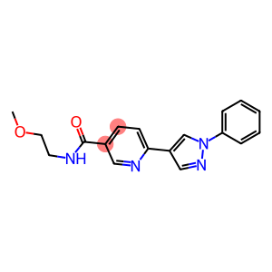 N-(2-METHOXYETHYL)-6-(1-PHENYL-1H-PYRAZOL-4-YL)NICOTINAMIDE