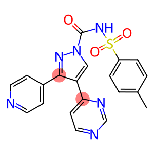 N-[(4-METHYLPHENYL)SULPHONYL]-3-(PYRIDIN-4-YL)-4-(PYRIMIDIN-4-YL)PYRAZOLE-1-CARBOXAMIDE
