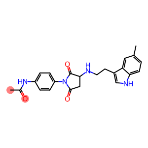 N-[4-(3-{[2-(5-METHYL-1H-INDOL-3-YL)ETHYL]AMINO}-2,5-DIOXO-1-PYRROLIDINYL)PHENYL]ACETAMIDE