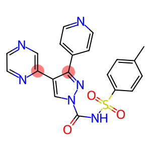 N-[(4-METHYLPHENYL)SULPHONYL]-4-(PYRAZIN-2-YL)-3-(PYRIDIN-4-YL)PYRAZOLE-1-CARBOXAMIDE